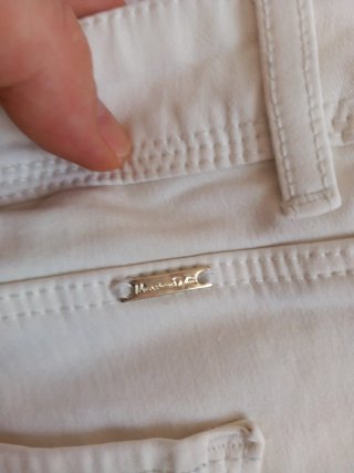 Massimo Dutti Pantalón Mujer Blanco