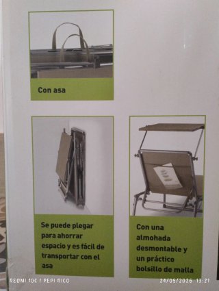 2 Tumbonas Livarno Home Marrón Nuevas. Sin uso.