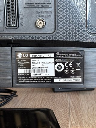 TV LG M1931D-PZ Negro