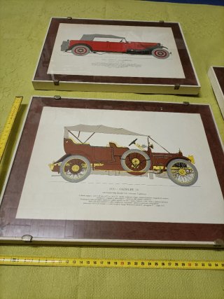 Set 3 Quadri Macchine d'Epoca