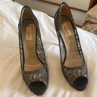 Zapatos Valentino Fiesta Encaje Pedrería