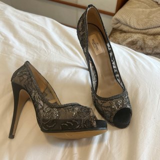 Zapatos Valentino Fiesta Encaje Pedrería
