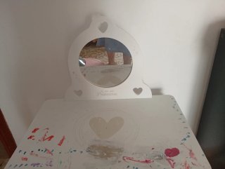 Tocador infantil princesa con espejo