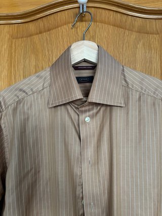 Camisa Eton Talla 40 Rayas Beige
