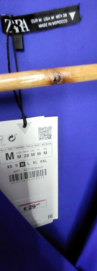Vestido Zara Morado Talla M Nuevo