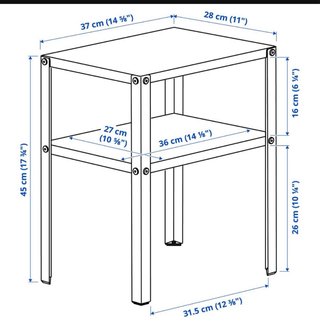 Mesita Noche IKEA KNARREVIK Negra
