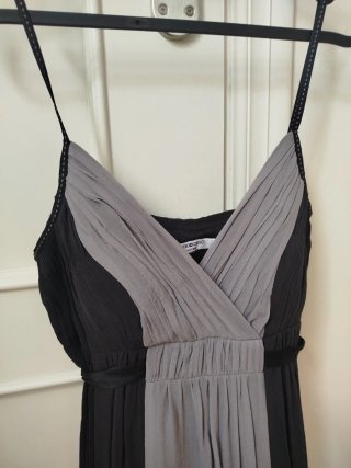 Vestido mujer negro y gris