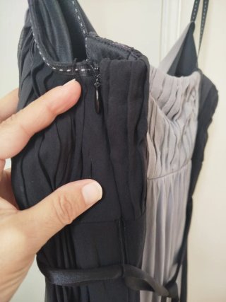 Vestido mujer negro y gris
