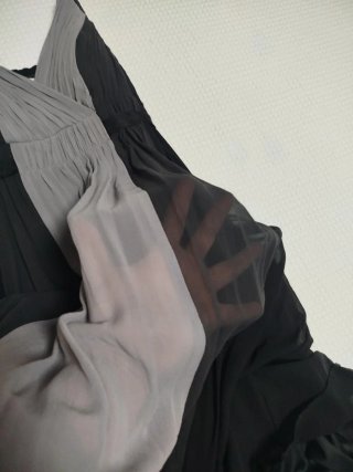 Vestido mujer negro y gris
