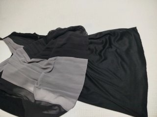 Vestido mujer negro y gris