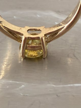 Anillo Oro 18k Diamante Amarillo 0.80 Ct