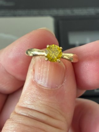 Anillo Oro 18k Diamante Amarillo 0.80 Ct