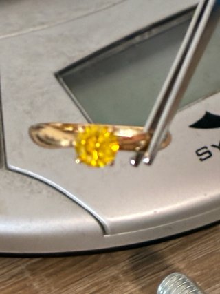 Anillo Oro 18k Diamante Amarillo 0.80 Ct