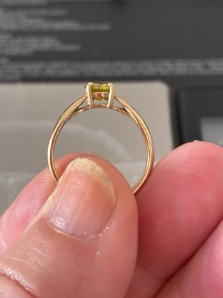 Anillo Oro 18k Diamante Amarillo 0.80 Ct