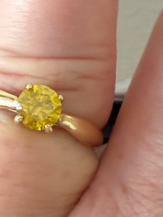 Anillo Oro 18k Diamante Amarillo 0.80 Ct