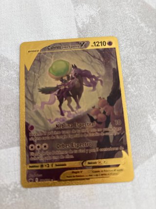 Carta Pokémon Dorada Calyrex Jinete Espectral V