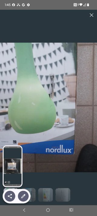 Lámpara Nordlux Verde Transparente Vidrio
