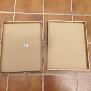 Due quadri con fiori rossi