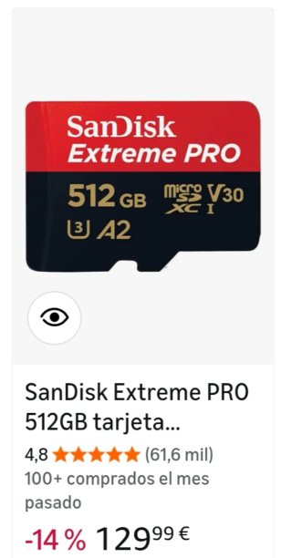 MicroSD SanDisk Extreme PRO 512GB