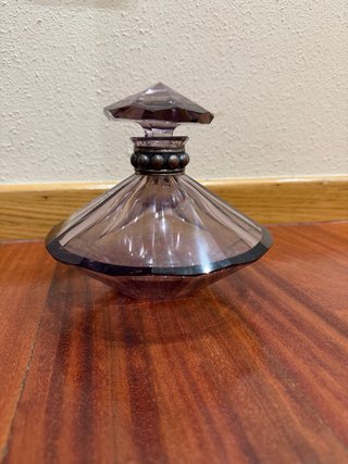 Elegante Juego Licor Vintage Cristal Amatista