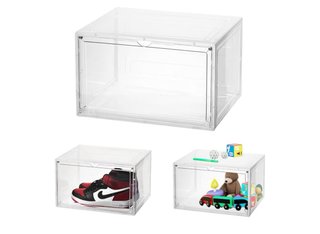 12 U. Zapateros de plástico blancos