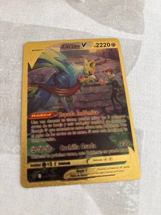 Carta Pokémon Zacian V Dorada 2220 HP