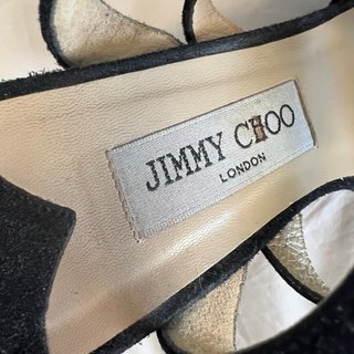 Sandalias Jimmy Choo ante negras fiesta