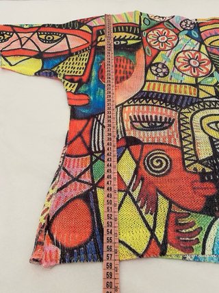 Jersey estampado abstracto multicolor
