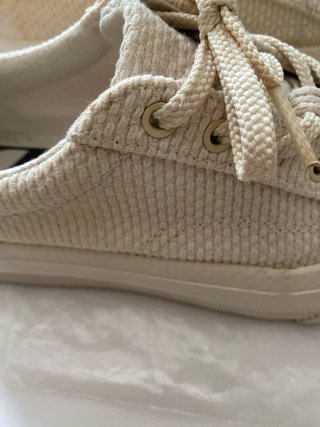 Zapatillas Zara Lona Mujer Beige