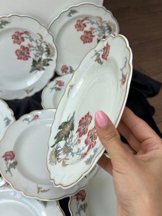 Antiguos platos Limoges Haviland porcelana