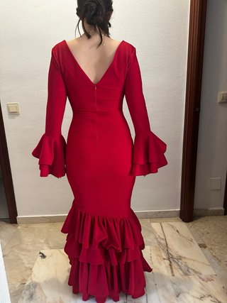Traje de flamenca rojo
