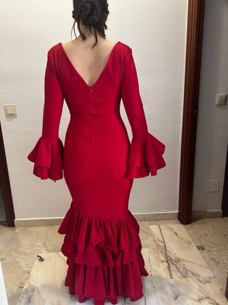 Traje de flamenca rojo