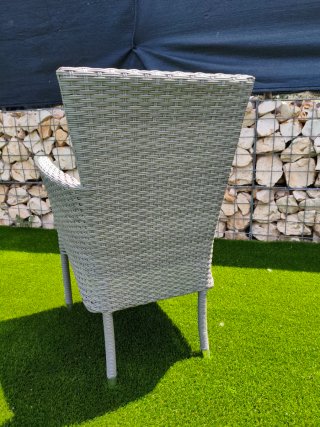 Pack 2 Sillas Jardín Mimbre Gris