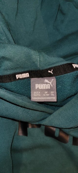 Sudadera Puma  verde talla 15- 16 años 176cm
