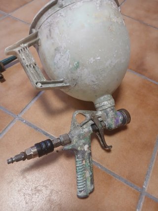 Pistolas gotele de calderín # embudo y limpieza