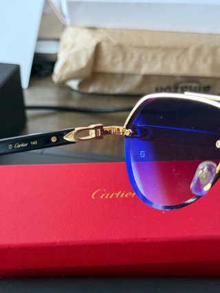 Gafas Cartier Aviador Dorado y Rosa