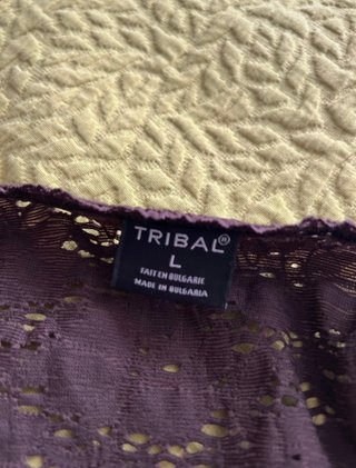 Tribal Top Encaje Marrón Talla L