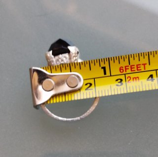 Pulsera y Anillo Plata 925 con Piedra Negra