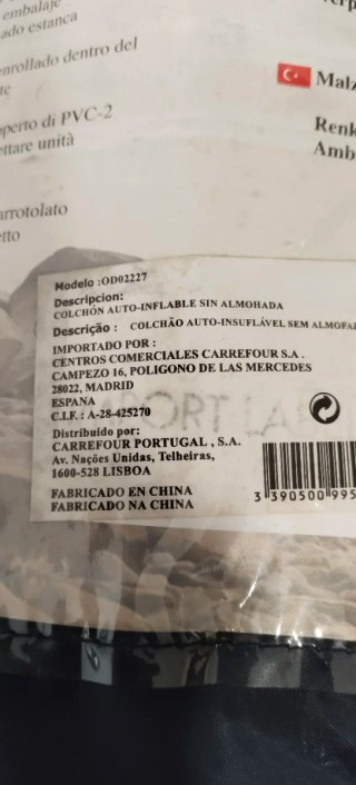 Colchón autohinchable poliéster