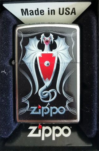 Zippo Drago Fantasy Scudo Street/Satin Chrome 2013
