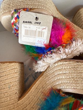 Sandalias plataforma tacón ancho multicolor
