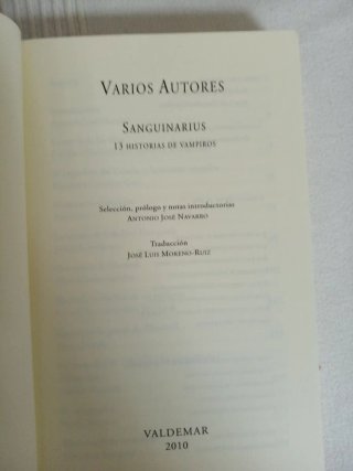Sanguinarius 13 historias de vampiros