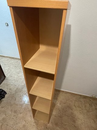 Estantería alta madera 4 baldas