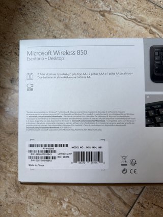 Teclado + ratón inalámbricos Microsoft Wireless