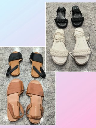 Sandalias planas mujer (negras, blancas, marrones)