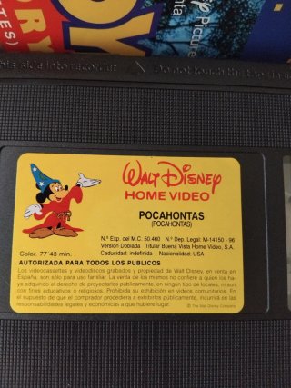 VHS Pocahontas - Walt Disney Los Clásicos