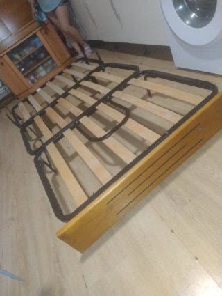 Cama Plegable Madera y Metal