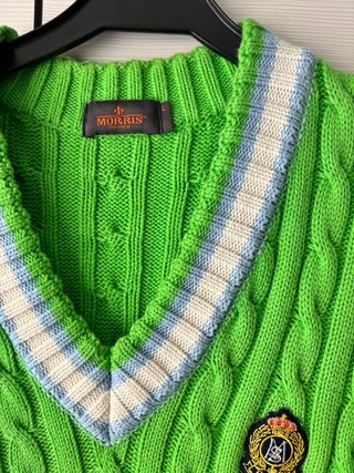 Chaleco de punto Morris verde talla L