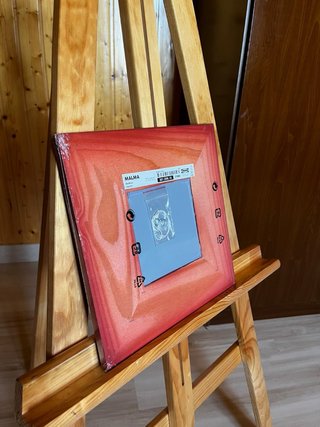 Espejo MALMA Ikea Madera Rojo