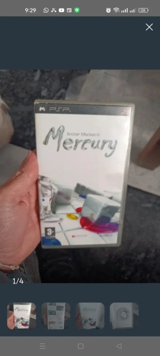 PSP Fat Sony Negra+ juego mercury ( como nueva)